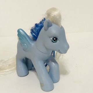 Silver Glow My Little Pony G3 Pegasus Wings 2005 Hasbro Horse Doll Stars Blue