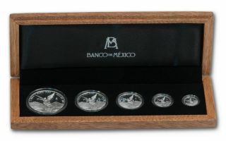 2017 Mexico 5 Coin Libertad.  999 Silver Proof Set - - W/ All Ogp