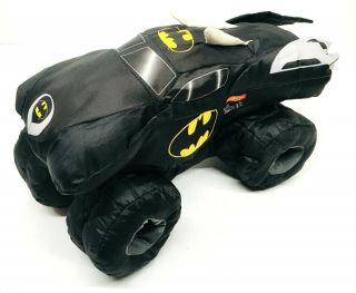Hot Wheels Monster Truck Jam Batman Batmobile Plush Stuffed Pillow 14 " X 7 " X 9 "