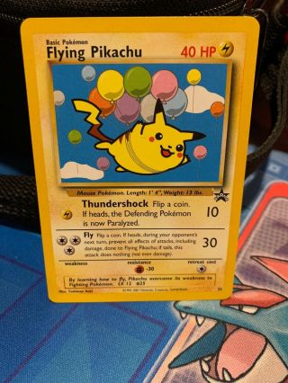 Vintage Wotc Pokemon Card Promo Flying Pikachu 25 Nm