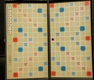 Vintage 1957 Magnetic Travel Scrabble