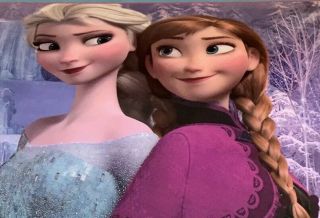 Disney Frozen Elsa Anna Olaf Blue Purple Musical Jewelry Box 6” X 4” Rectangle