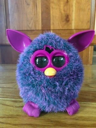 2012 Hasbro Furby Boom Pink Purple/blue Talking Interacyive Pet Toy.