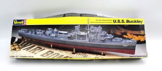 Revell Usn Uss Buckley Wwii Destroyer Escort Model Ship Kit 14.  75 " L 5024 1987
