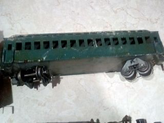 Vintage C 1920 live steam Tin Train set O gauge by Oscar W Rohm Engine USA 3
