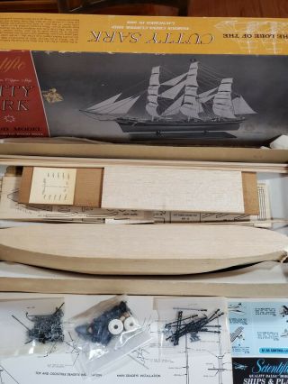 Scientific 163 Clipper Ship Cutty Sark Wood Ship Model With Sails
