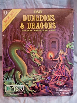 1981 Tsr Dungeons And Dragons Basic Set 1011 - Rules,  Module B2,  Gateway,  No Dice