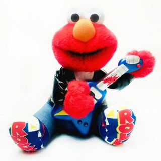 Rock N Roll Elmo W/ Guitar Plays Music Sings And Shakes 1998 Tyco &