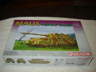 Dragon 7255 Armor Series 1/72 Scale Maus Heavy Tank 2005 Box Open Kit