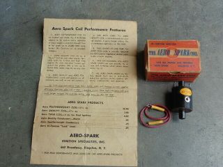 1940s Aero Spark Ignition Coil For Tether Car Gas Engines W Box Instructio