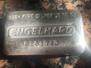 10 Troy Ounce Engelhard.  999 Fine Silver Bar P281743