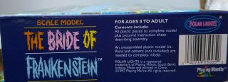 Polar Lights Bride Of Frankenstein Reissue Scale Model Kit no instructions 2