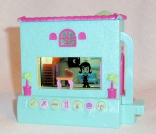 Pixel Chix Blue House Digial Dollhouse Interactive Roof Pool Top