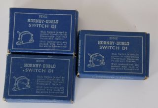 3 Hornby Dublo Switch D1 Gauge Oo For Train Track
