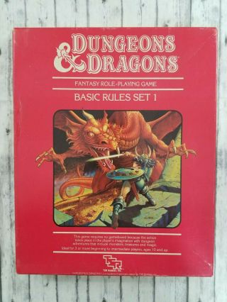 Dungeons & Dragons Tsr 1011 Basic Rules Set One Red Box 1983