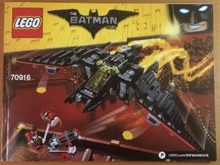 Lego 70916 The Batwing From The Batman Movie - Complete Instuctions & Minifigures