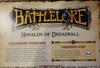 Battlelore Second (2nd) Edition Heralds Of Dreadfall Army Pack Expansion.