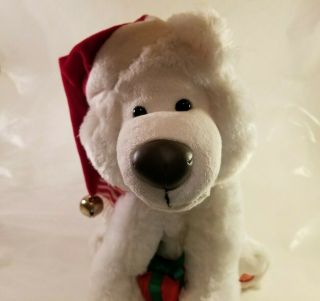 Tekky Toys Christmas White Polar Bear Chestnut Animated Singing Plush