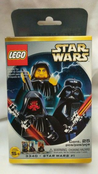 Lego Star Wars 3340 Minifig Set 2000 Darth Vader,  Darth Maul,  Palpatine