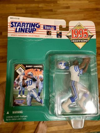 1995 Barry Sanders Starting Lineup Detroit Lions White Jersey