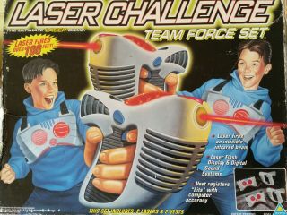 Vintage Millennial Xmas Toy 1996 Toymax Laser Challenge Team Force Set