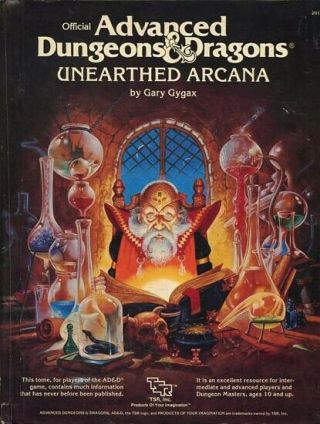 Unearthed Arcana Vgc 2017 Players Handbook Tsr Dungeons Dragons D&d Guide Ad&d