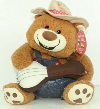 Animated Teddy Bear Singing Cotton Eyed Joe Playing Banjo Hillbilly