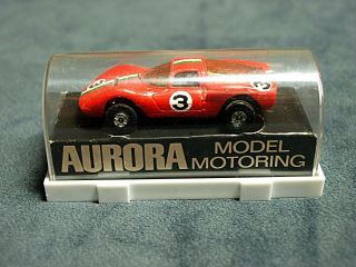 Vintage Aurora / T Jet Tuff One Dino Ferrari 3 H O Slot Car W/ Case