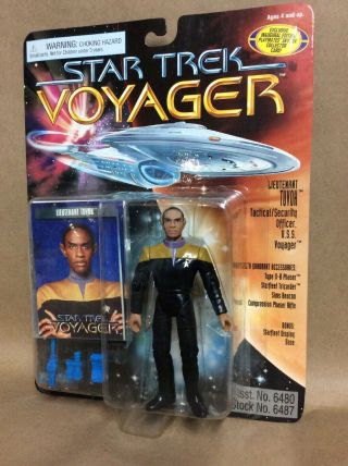 1995 Star Trek Voyager Lt Tuvok With Accessories Playmates Toys Figure