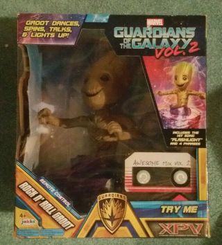 Guardians Of The Galaxy Vol 2 Remote Control Rock N Roll Groot Dances,  Talks