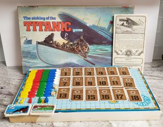 Vintage Sinking Of The Titanic Board Game By Ideal 1976 Pre - Owned