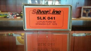 1/43 Tameo Silverline Lotus Ford 80 F1 GP Spain ' 79 Metal Kit SLK041 2