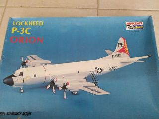 Vintage Minicraft Hasegawa Lockheed P - 3c Orion 1/72 Scale Plastic Model Kit.