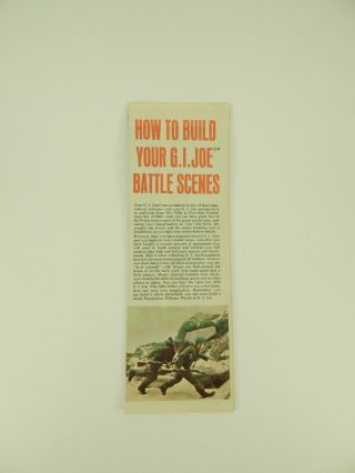 1965 Hasbro Gi Joe How To Build Your G.  I.  Joe Battle Scenes Folder Box Insert C6