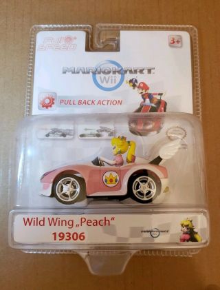 Nintendo Wii Mario Kart Pull Back Action Wild Wing Peach Collectible Toy