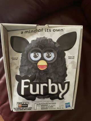 Furby Black Charcoal Gray Interactive Electronic Pet Plush Toy 2012 Hasbro