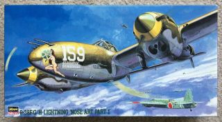 1/48 Hasegawa P - 38 F/g/h Lightning Nose Art 4 Schemes Mto Eto 2 - Pto 09163 Jt103