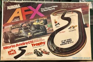Vintage Aurora Afx Mario Andretti Ho Scale Racing Set,  No Cars,  Complete,