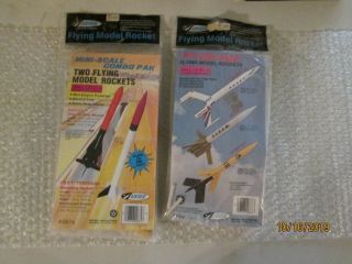 2 Packs Vintage Estes Flying Model Rockets - Kit 0874 - 0866 1 1 Repair