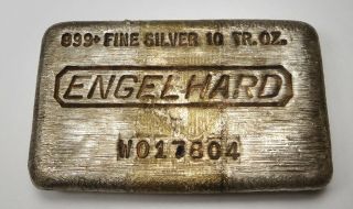 Engelhard.  999 Fine Silver 5 Ozt Poured Bar - W017804