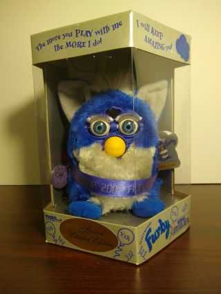 Furby 2000 Y2k Blue Special Limited Edition Celebrating The Millennium Open Box