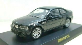 1/64 Kyosho 2003 Bmw M3 Csl Black W/ Carbon Roof Diecast Car Model