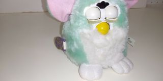 Furby Baby Blue With White Belly & White Hair 1999 Model 70 - 940
