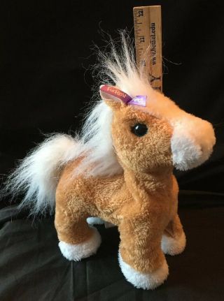 Furreal Friends Butterscotch My Walking Pony 9 " Horse A7293 Brown White Mane