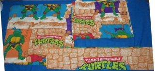 Vintage 1989 Mirage Bibb Co.  Teenage Mutant Ninja Turtles Twin Complete Bed Set