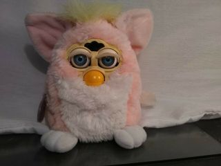 Vintage 1999 Furby Babies Pink With Yellow Hair_model 70 - 940