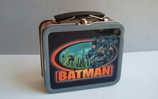 Batman The Dark Knight Dc Comics Small Mini Metal Lunchbox 2005 Tin Box