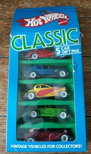 Hot Wheels Classic 5 Car Gift Pack 1156 In Non Package 1985 1:64