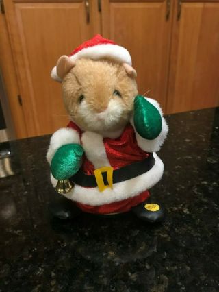 Gemmy Dancing Hamster Santa We Wish You A Merry Christmas Animated Plush