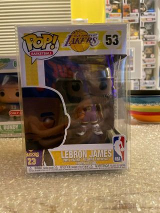 Funko Pop Lebron James Lakers 52 Rare White Version Nba Basketball W/ Protector